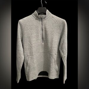 lululemon athletica Men's Light Gray Zip-Up Sweater size M